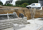 Réalisation des fondations à Briou